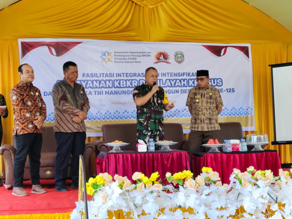 Program TMMD Kodim 1418/Mamuju Bertempat di Mateng Di Hadiri Wakil Bupati Mateng