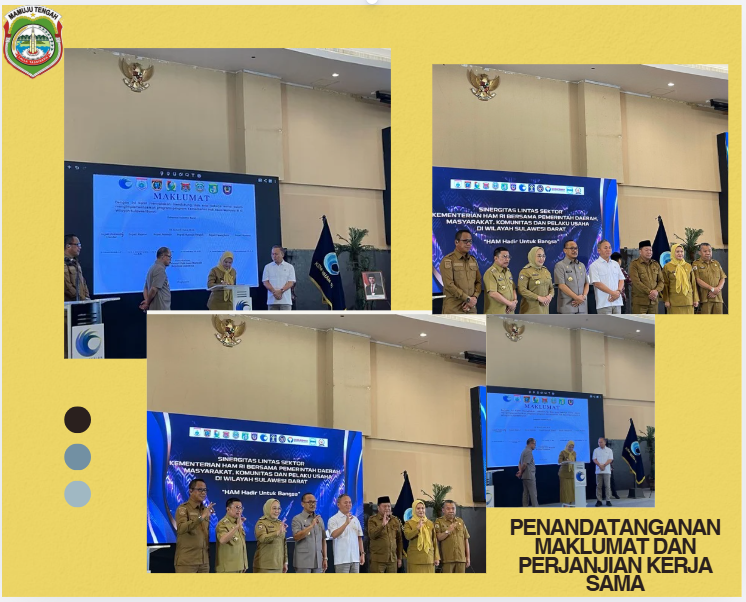 Pemkab Mamuju Tengah Dukung Penguatan HAM Lewat Penandatanganan Maklumat Bersama Kemenkumham